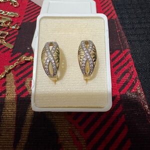 Elegant Gold and Silver Women's Earrings
